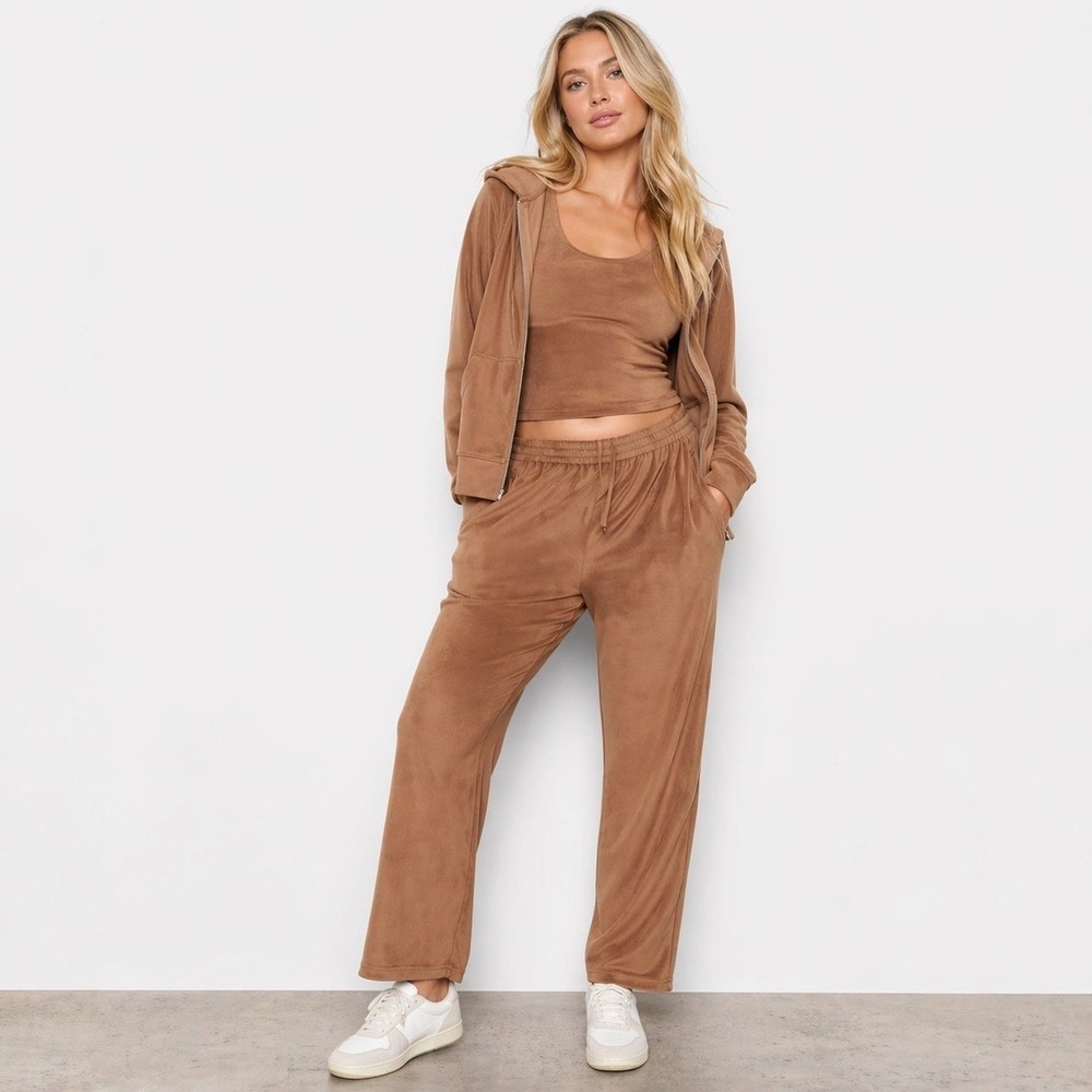 SKIMS Velour Track Pants Sienna Medium